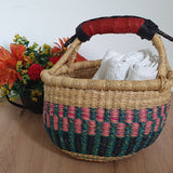 Bolga Basket with Distinguished Hand-Woven Pattern | House Of Avana 
