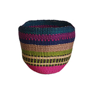 Colorful Bolga Basket without a Handle from Ghana | House Of Avana