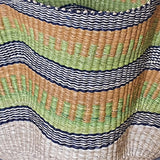 Hand-Woven in Green and Orange Pakurigo Wave Bolga | House Of Avana