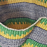Pakurigo Wave Basket in Green and Yellow from Ghana | House Of Avana