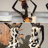 African Sculpture Candleholder for Home Decor