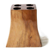 4 Hole Rustic African Handcarved Tabletop Wooden Candle Holder L28cmW15cmH30cm - Decor Tabletop for Living and DIning 