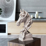 White Horse Head Statue