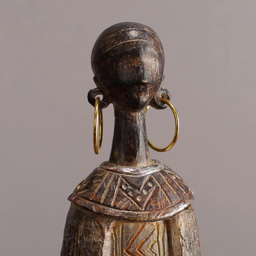 African Tribal Vintage Rustic Lady - House Of Avana