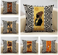 African Painting Printed Cushion Cover House Of Avana