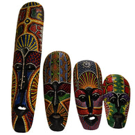 Colorful African Wooden Handmade Masks for Wall Decor for Home House Of Avana