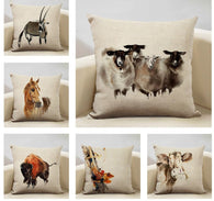 Watercolor Animal Decorative Cushion Cover House Of Avana