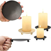 Gold and Black Metal Plated Candle Holder for Home Decor House Of Avana