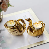 Golden Swan Candle holder House Of Avana