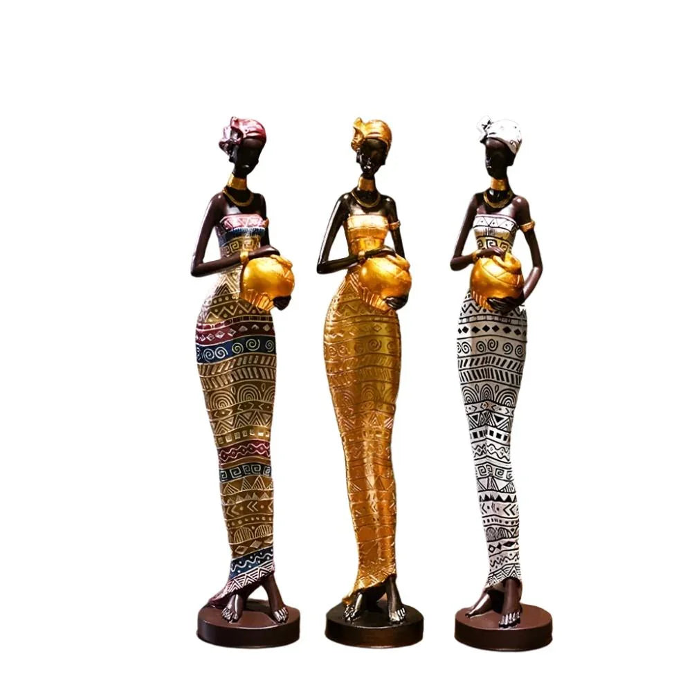 Handcrafted Tribal Lady Sculpture - House Of Avana
