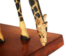 Wooden Handcrafted and Hand-Painted Feeding Giraffe | House Of Avana
