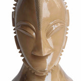 West African Vintage Home Decor Teakwood Hand Carved Gouro Mask Table Lamp L27cm x W15cm x H67cm