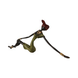 Relaxed African Lost Wax Bronze Female Statuette  | House of Avana