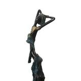 Hand Cast Bronze Statue of a Satisfied African Woman | House of Avana