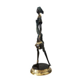 Hand Cast Bronze Statue of an African Woman Fetching Water in Pots | House Of Avana