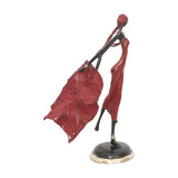 Vintage African Statue of Woman in Red Dress | House of Avana