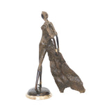 Bronze African Statue of Woman in Brown Dress | House of Avana
