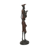Bronze Sculpture of a African Couple Reading a Book | House of Avana