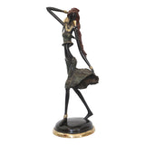 Bronze Sculpture Of An African Woman Carrying Water | House of Avana