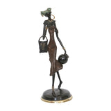 Bronze Figurine of an Modern African Lady | House of Avana