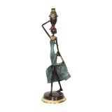 African Bronze Female Figurine Carrying Water | House of Avana