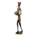Vintage  Figurine of an African Woman Carrying Pot | House of Avana