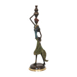 Bronze African Female Devoted In  Traditional Chores | House of Avana