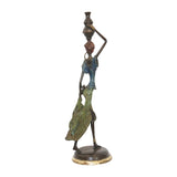 Bronze African Female Devoted In Traditional Chores | House of Avana