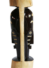Handcrafted Floor Lamp with Carved African Mask | House Of Avana