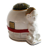 Hand Painted and Hand Carved Baule Man with a Peau | House Of Avana