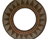 West African Wall Décor Artisan Crafted Round Small Sun Mirror Frame D40cm