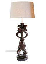 Double-faced Kran Ivorian Statue Table Lamp  | House Of Avana