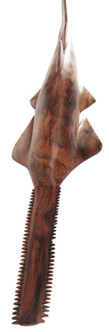Teak Wood Hand Carved Sawfish Table Décor | House Of Avana