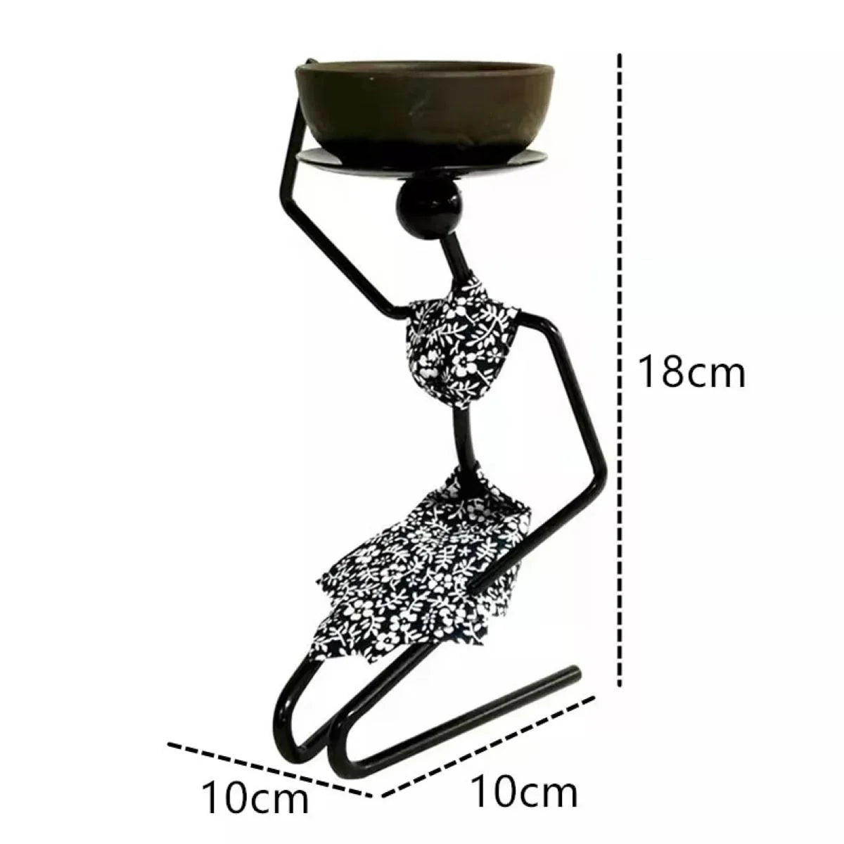 Seated Woman Stick Candle Holder For Table Decor - House Of Avana