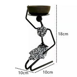 Seated Woman Stick Candle Holder For Table Decor - House Of Avana