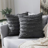 Soft Decorative Cotton Cushion Cover for Home Decor Dark Grey House Of Avana