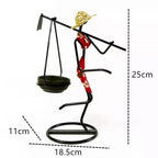 Standing Woman Stick Candle Holder For Table Decor - House Of Avana