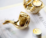 Golden Swan Candle holder House Of Avana