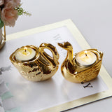 Bow Swan Candlestick Candleholder for Home Decor