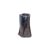 A Twisted Tale - African Ebony Wood Carved Candle Holder D06cm x H12cm - - House of Avana