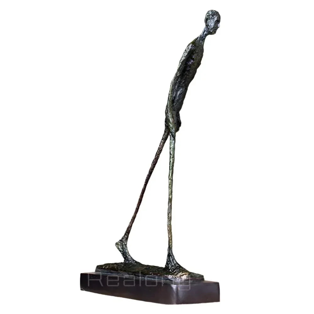 Bronze walking man statue - default title