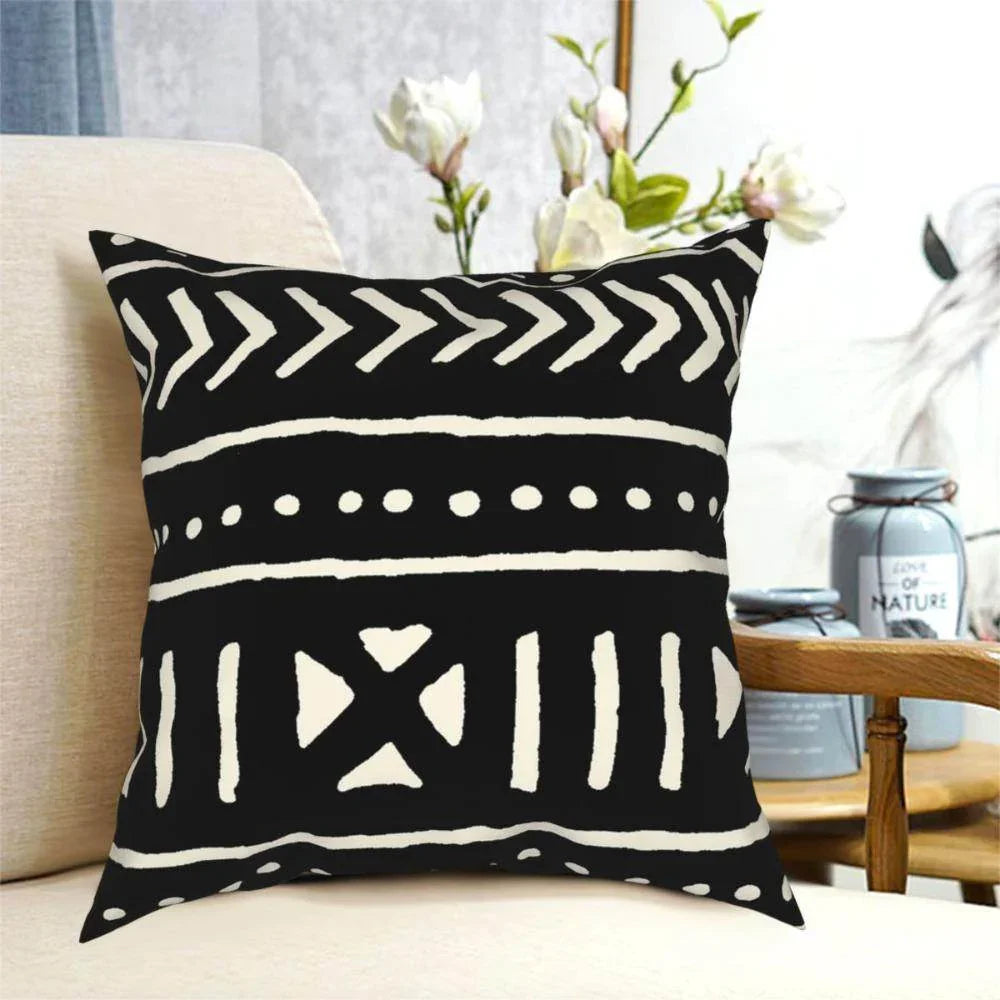 African Mud Cloth Square Cushion Cover - House Of Avana