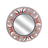 African Wall Decor Artisan Crafted Large Sun Mirror Frame D120cm- Wall Décor- African Wall Décor  Mirror Frames
