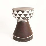 Vintage Sub-Saharan African Drum or Djembe shaped Tabouret/Stool/End Table D30cmH55cm- Furniture for Living Room