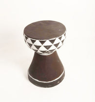 Vintage Sub-Saharan African Drum or Djembe shaped Tabouret/Stool/End Table D30cm x H55cm- Furniture for Living Room