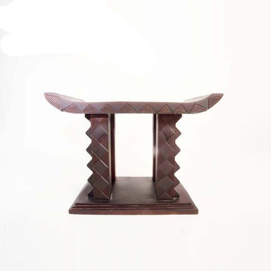 African Asante Ceremonial Tabouret/Stool/Accent Table/End Table - L80cmxW45cmxH50cm-Furniture for Living Room