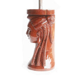 An Angelic Profile Hand carved West African Home Décor Table Lamp L11cm x W9cm x H57cm