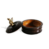 Black Bread Box With Bronze Man Handle - Kitchen & Dining Kitchen & Dining Serveware