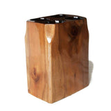 4 Hole Rustic African Handcarved Tabletop Wooden Candle Holder L22cm x W16cm x H30cm - House Of Avana