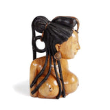 Bountiful Bust of an African Woman Hand Carved Rose Wood Decorative Centerpiece Table Top Decor D25cm x H47cm